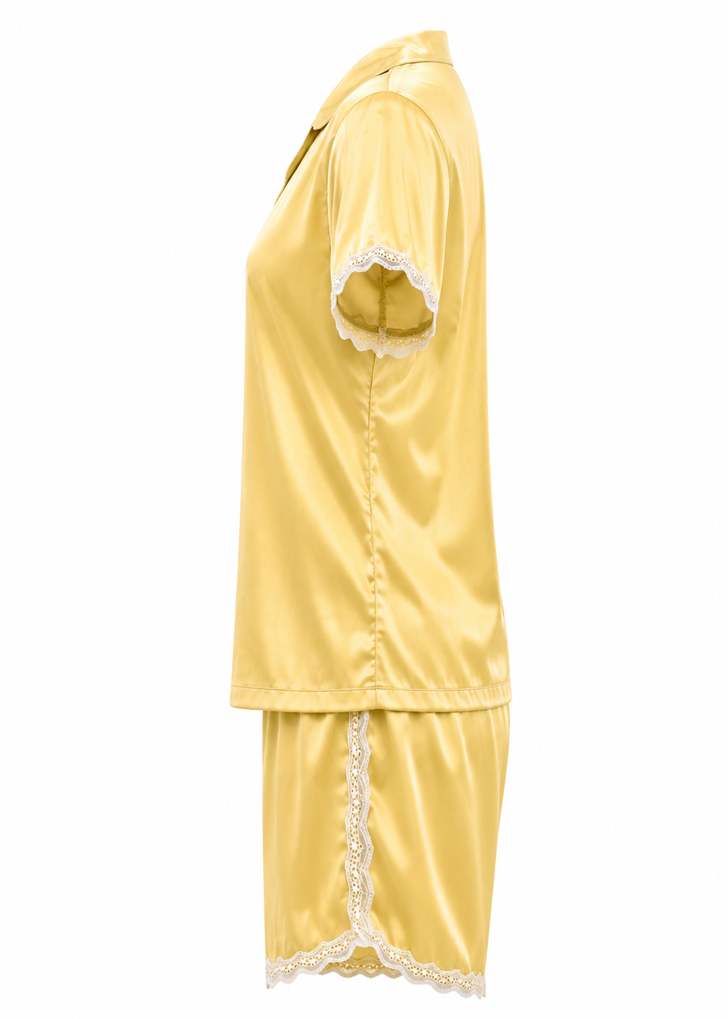 butter yellow Satin Set